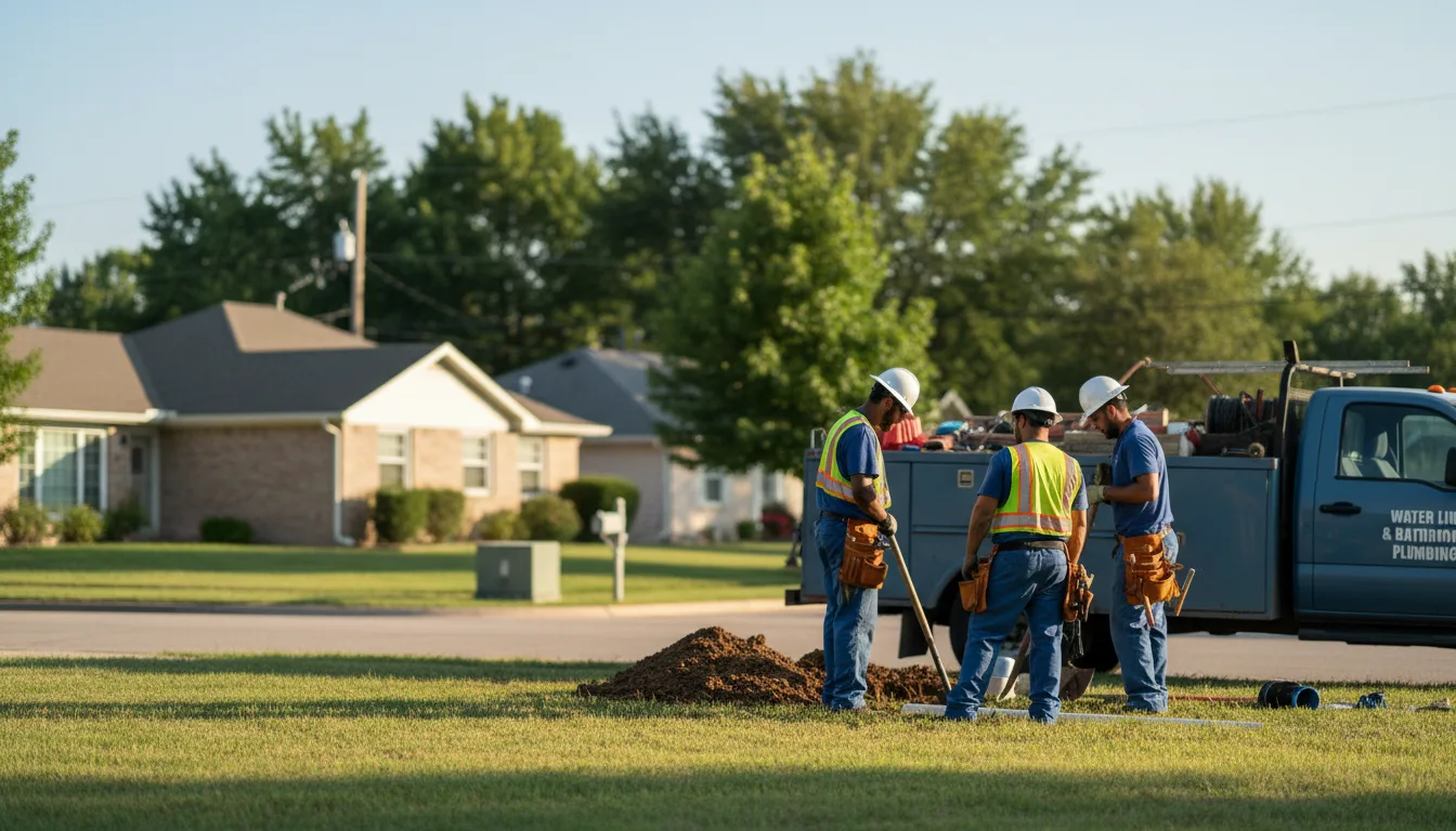 Residential water line and bathroom plumbing service in Hanover, IN